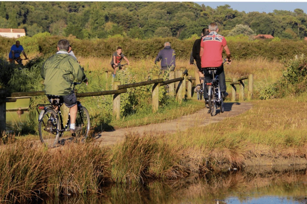 group cycling activity Les Salines